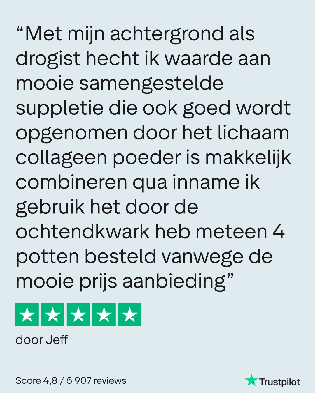 Trustpilot review Jeff