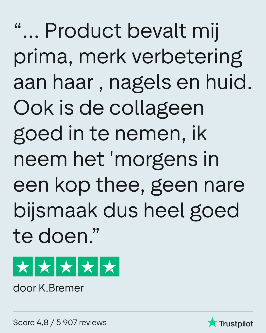 Trustpilot review K. Bremer