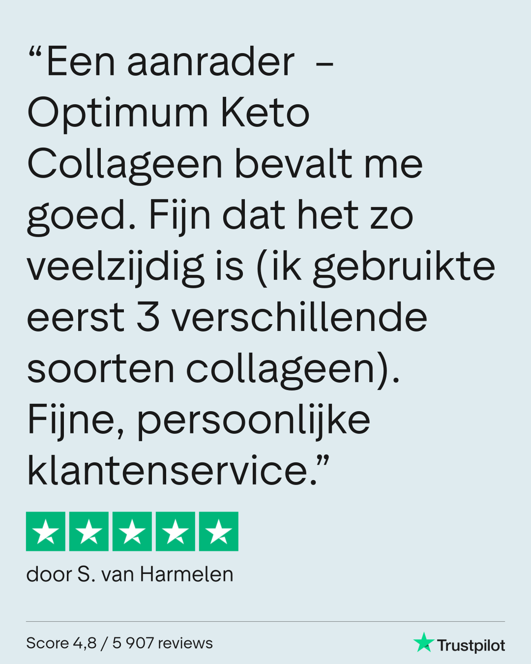 Trustpilot review S. van Harmelen