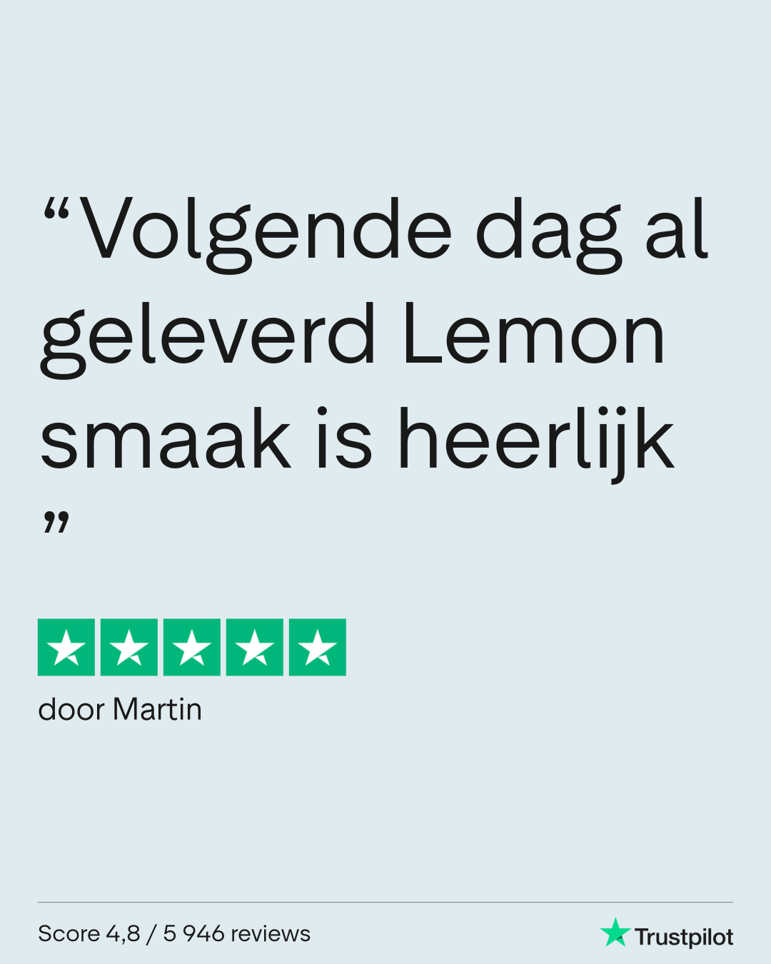 Trustpilot review Martin