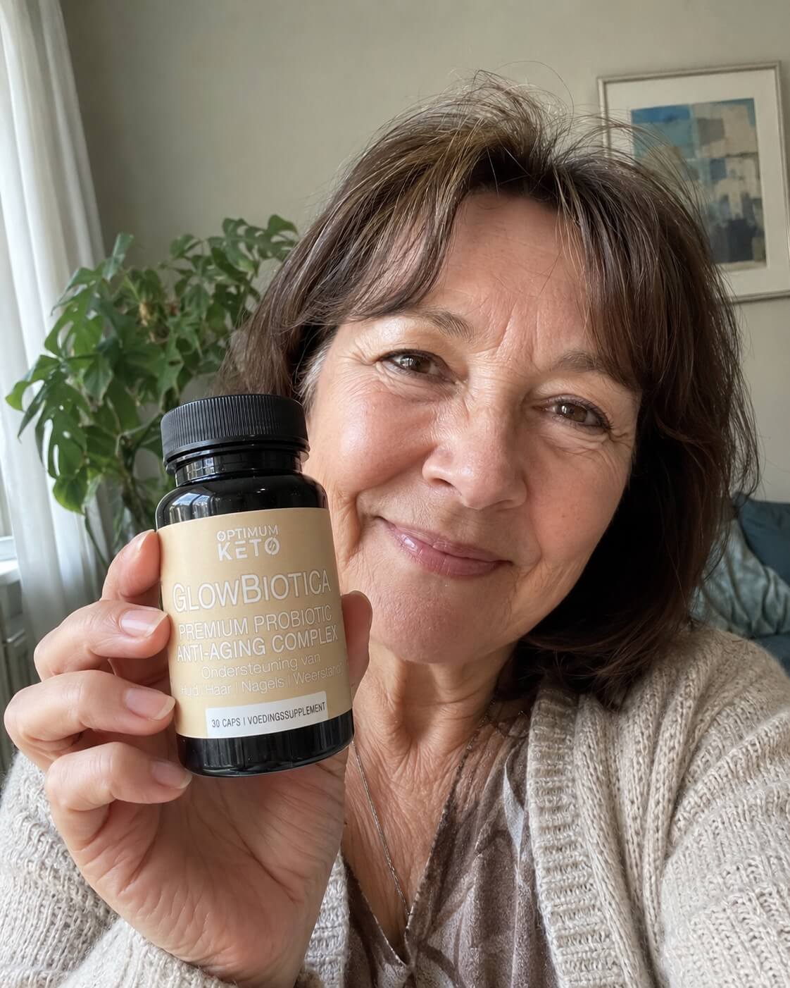 Vrouw met pot GlowBiotica