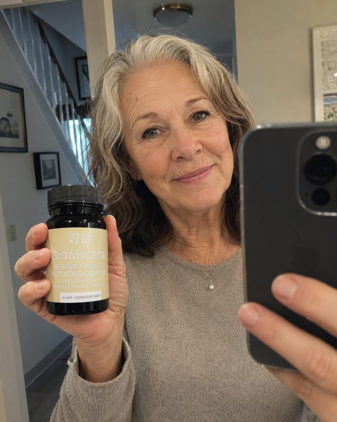 Vrouw met pot GlowBiotica