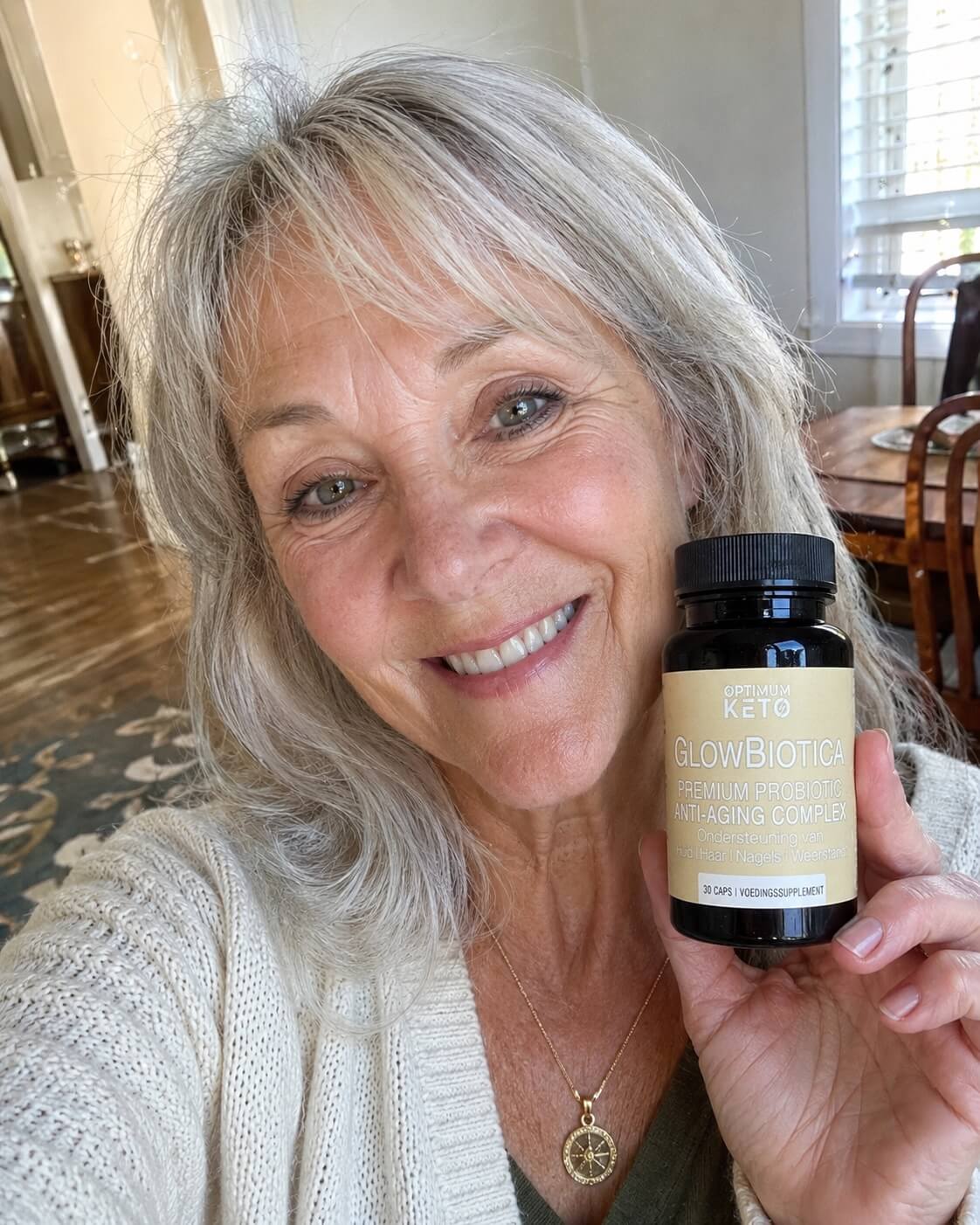 Vrouw met pot GlowBiotica