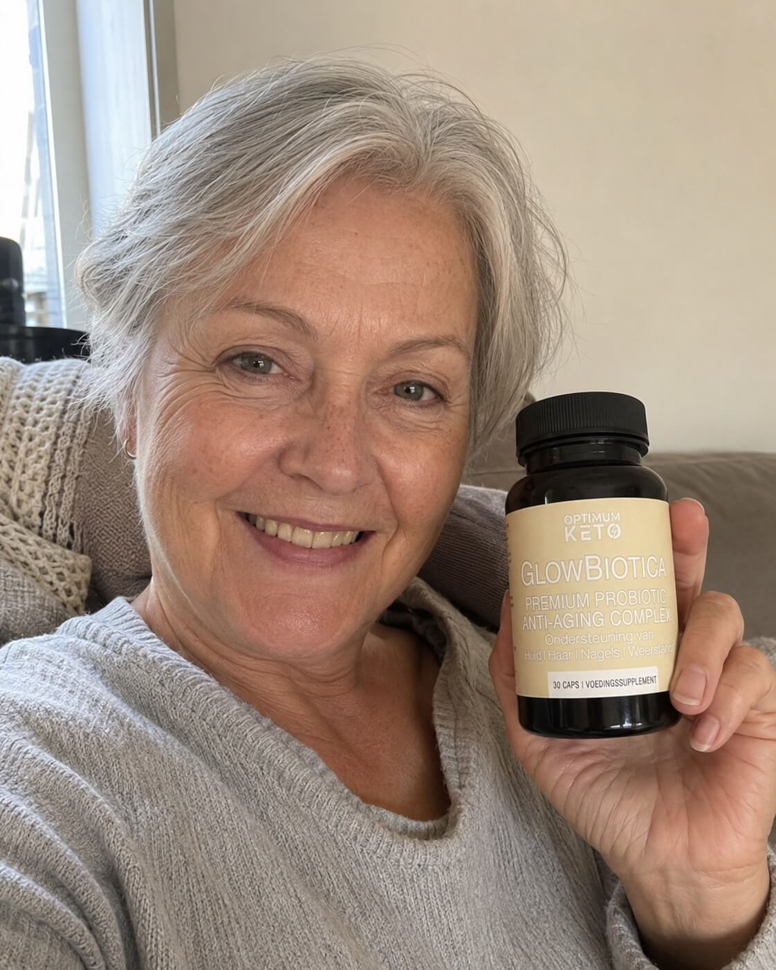 Vrouw met pot GlowBiotica