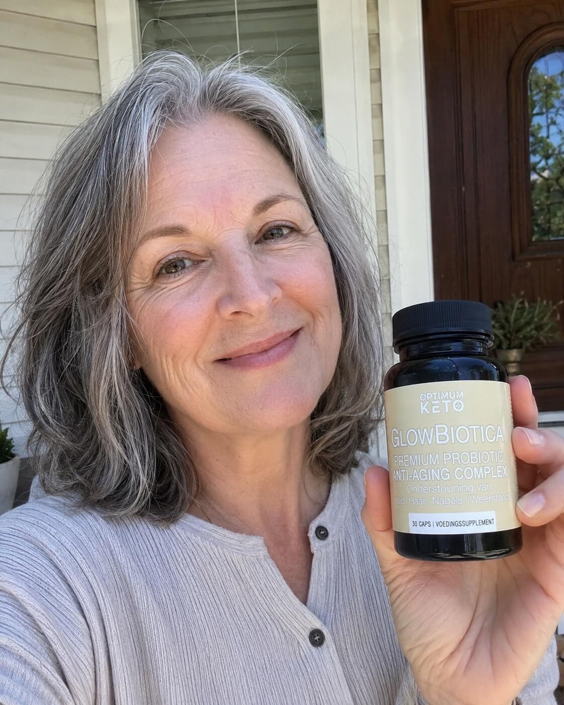 Vrouw met pot GlowBiotica