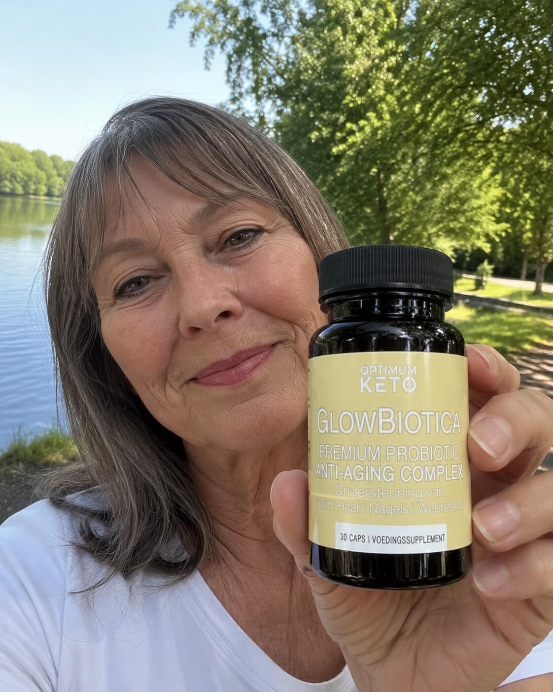 Vrouw met pot GlowBiotica